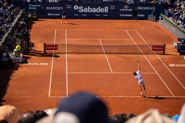 ATP, Tennis Herren 500 - Final of Barcelona Open Banc Sabadell in Barcelona, Spain, 19, April, 2026. Final of Barcelona Open Banc Sabadell match between Andrey Rublev (RUS) and Arthur Fils (FRA) in Reial Club de Tennis Barcelona, Barcelona, Spain, on April 19, 2026. Barcelona Reial Club de Tennis Barcelona Barcelona Spain