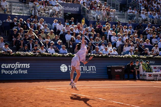 ATP, Tennis Herren 500 - Final of Barcelona Open Banc Sabadell in Barcelona, Spain, 19, April, 2026. Final of Barcelona Open Banc Sabadell match between Andrey Rublev (RUS) and Arthur Fils (FRA) in Reial Club de Tennis Barcelona, Barcelona, Spain, on April 19, 2026. Andrey Rublev (RUS). Barcelona Reial Club de Tennis Barcelona Barcelona Spain