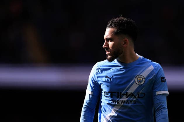 Fußball Premier League Manchester City gegen Arsenal 19. April 2026 Premier League Manchester City gegen Arsenal Rayan Cherki von Manchester City Foto Simon Stacpoole Abseits Manchester UK  Copyright: xSimonxStacpoolexOffside