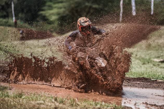 East African Motocross Championship in Kenya NAIROBI, KENYA - APRIL 19: The Moto 2 stage of the East African Motocross Championship took place at the Jamhuri race track in Nairobi, the capital of Kenya, on April 19, 2026. Participants from various categories and age groups competed against their rivals in challenging terrain conditions during the championship. Gerald Anderson Anadolu Nairobi Kenya. Editorial use only. Please get in touch for any other usage.  Copyright: x2026xAnadoluxGeraldxAndersonx
