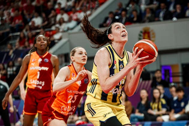 ESP Galatasaray Cagdas Faktoring v Fenerbahce Opet Final game Euroleague Women Final Six 2026 Breanna Stewart during the Euroleague Women final game between Galatasaray Cagdas Faktoring and Fenerbahce Opet played at Principe Felipe Arena on April 19, 2026 in Zaragoza, Spain Zaragoza Spain Basketball Copyright: xDanielxMarzo AgenciaxLOFx