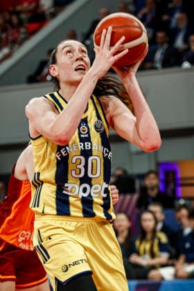 ESP Galatasaray Cagdas Faktoring v Fenerbahce Opet Final game Euroleague Women Final Six 2026 Breanna Stewart during the Euroleague Women final game between Galatasaray Cagdas Faktoring and Fenerbahce Opet played at Principe Felipe Arena on April 19, 2026 in Zaragoza, Spain Zaragoza Spain Basketball Copyright: xDanielxMarzo AgenciaxLOFx