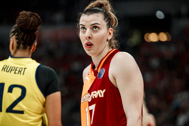 ESP Galatasaray Cagdas Faktoring v Fenerbahce Opet Final game Euroleague Women Final Six 2026 Elif Bayram during the Euroleague Women final game between Galatasaray Cagdas Faktoring and Fenerbahce Opet played at Principe Felipe Arena on April 19, 2026 in Zaragoza, Spain Zaragoza Spain Basketball Copyright: xDanielxMarzo AgenciaxLOFx