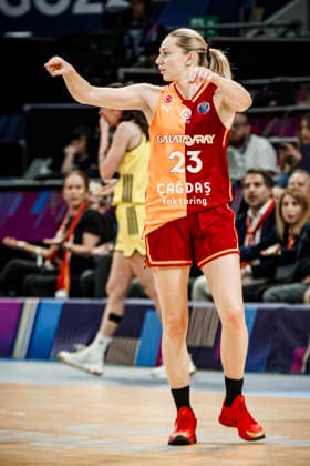ESP Galatasaray Cagdas Faktoring v Fenerbahce Opet Final game Euroleague Women Final Six 2026 Marine Johannes during the Euroleague Women final game between Galatasaray Cagdas Faktoring and Fenerbahce Opet played at Principe Felipe Arena on April 19, 2026 in Zaragoza, Spain Zaragoza Spain Basketball Copyright: xDanielxMarzo AgenciaxLOFx