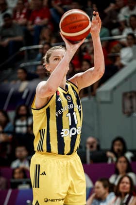ESP Galatasaray Cagdas Faktoring v Fenerbahce Opet Final game Euroleague Women Final Six 2026 Emma Messeman during the Euroleague Women final game between Galatasaray Cagdas Faktoring and Fenerbahce Opet played at Principe Felipe Arena on April 19, 2026 in Zaragoza, Spain Zaragoza Spain Basketball Copyright: xDanielxMarzo AgenciaxLOFx