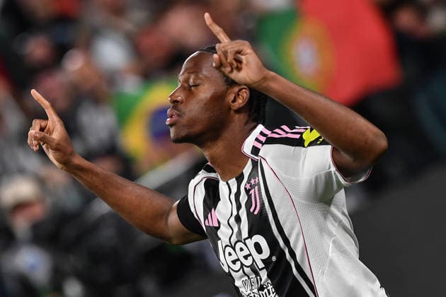 Torino 19 04 2026 - campionato di calcio serie A Juventus-Bologna foto Image nella foto: esultanza gol Jonathan David 
