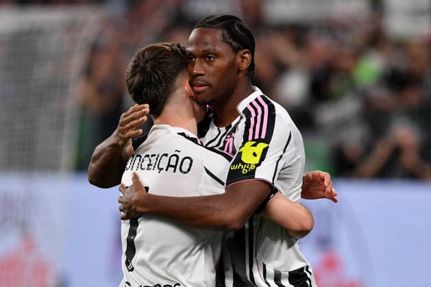 Torino 19 04 2026 - campionato di calcio serie A Juventus-Bologna foto Image nella foto: esultanza gol Jonathan David 