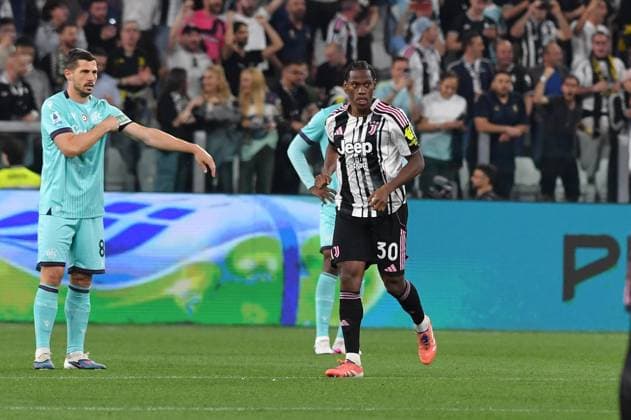 Foto IPP Massimo Rana Torino 19-04-2026 Calcio Campionato di Serie A 2025 2026 Juventus-Bologna nella foto esulta jonathan david Italy Photo Press - World Copyright italy ITALY  Copyright: xR4924_italyphotopressx
