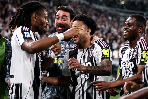 Juventus FC v Bologna FC 1909 - Serie A Juventus midfielder Khephren Thuram celebrates after scoring a goal to make it 2-0 during the Serie A football match between Juventus and Bologna at the Allianz Stadium in Turin, Piedmont, Italy, on April 19, 2026. Turin Italy  Copyright: xMatteoxBottanellix originalFilename:bottanelli-juventus260419_npq0m.jpg