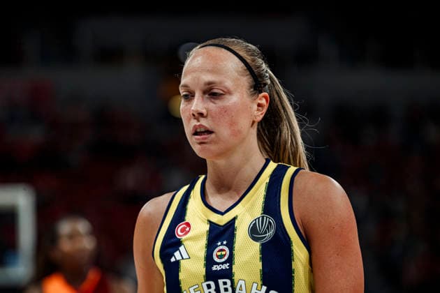 ESP Galatasaray Cagdas Faktoring v Fenerbahce Opet Final game Euroleague Women Final Six 2026 Julie Allemand during the Euroleague Women final game between Galatasaray Cagdas Faktoring and Fenerbahce Opet played at Principe Felipe Arena on April 19, 2026 in Zaragoza, Spain Zaragoza Spain Basketball Copyright: xDanielxMarzo AgenciaxLOFx