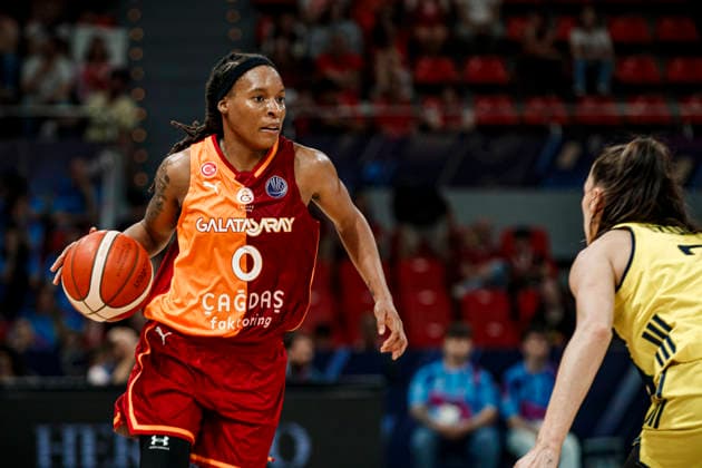 ESP Galatasaray Cagdas Faktoring v Fenerbahce Opet Final game Euroleague Women Final Six 2026 Kamiah Smalls during the Euroleague Women final game between Galatasaray Cagdas Faktoring and Fenerbahce Opet played at Principe Felipe Arena on April 19, 2026 in Zaragoza, Spain Zaragoza Spain Basketball Copyright: xDanielxMarzo AgenciaxLOFx
