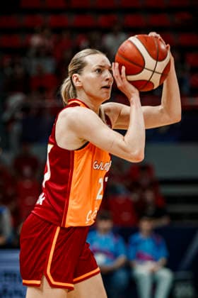 ESP Galatasaray Cagdas Faktoring v Fenerbahce Opet Final game Euroleague Women Final Six 2026 Marine Johannes during the Euroleague Women final game between Galatasaray Cagdas Faktoring and Fenerbahce Opet played at Principe Felipe Arena on April 19, 2026 in Zaragoza, Spain Zaragoza Spain Basketball Copyright: xDanielxMarzo AgenciaxLOFx