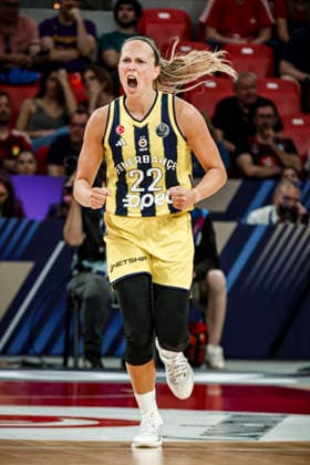 ESP Galatasaray Cagdas Faktoring v Fenerbahce Opet Final game Euroleague Women Final Six 2026 Julie Allemand during the Euroleague Women final game between Galatasaray Cagdas Faktoring and Fenerbahce Opet played at Principe Felipe Arena on April 19, 2026 in Zaragoza, Spain Zaragoza Spain Basketball Copyright: xDanielxMarzo AgenciaxLOFx