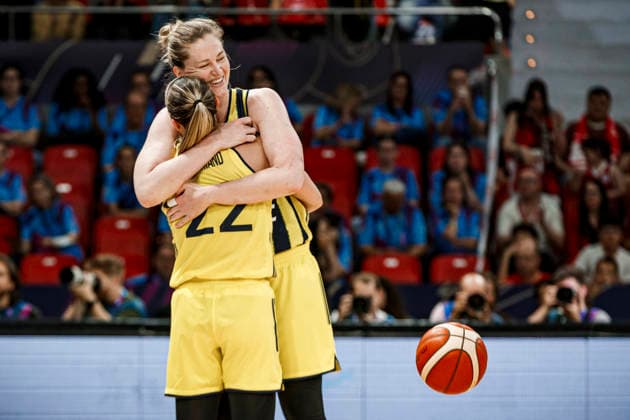 ESP Galatasaray Cagdas Faktoring v Fenerbahce Opet Final game Euroleague Women Final Six 2026 Julie Allemand and Emma Messeman during the Euroleague Women final game between Galatasaray Cagdas Faktoring and Fenerbahce Opet played at Principe Felipe Arena on April 19, 2026 in Zaragoza, Spain Zaragoza Spain Basketball Copyright: xDanielxMarzo AgenciaxLOFx