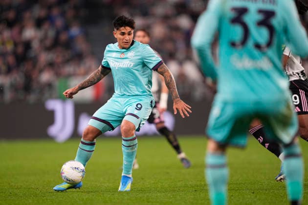 Bologna s Santiago Castro during the Serie A soccer match between Juventus Fc and Bologna the Juventus Stadium in Turin, north west Italy - April 19, 2026. - Soccer  Copyright: xFabioxFerrari LaPressex