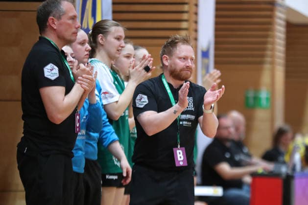 Handball, 2 Alsco HBF HC Leipzig SG 09 Kirchhof 19 04 2026 Coach Christian Denk SG 09 Kirchhof 2 Alsco Handball Bundesliga Women, HBF, Season 2025 2026, 24 Matchday HC Leipzig vs SG 09 Kirchhof on 19 04 2026 at Sporthalle Brüderstraße Leipzig Copyright: xBEAUTIFULxSPORTS JanxKaeferx