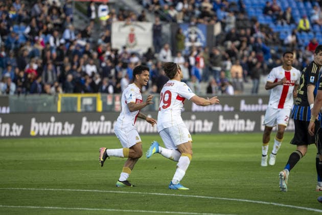GENOA S CELEBRATION AFTER THE SECOND GOAL during Pisa SC vs Genoa CFC, Italian soccer Serie A match in Pisa, Italy, April 19 2026  Copyright: xJacopoxCane IPAxSportx xipa-agency.netx xx IPA_74088874 IPA_Agency_IPA74088874