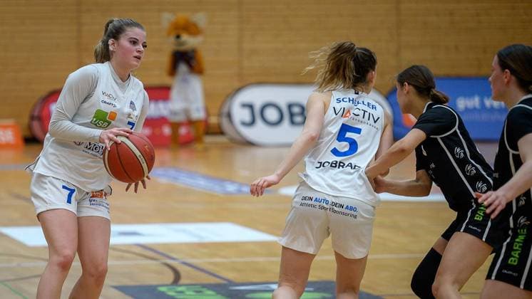 Bochum VfL VIACTIV AstroLadies Bochum Falcons Bad Homburg FOR EDITORIAL PURPOSES ONLY p Marija Illic 7, VfL VIACTIV AstroLadies Bochum in the match VfL VIACTIV AstroLadies Bochum white against Falcons Bad Homburg black on Sunday, April 19, 2026, at the Rundsporthalle in Bochum Bochum Copyright UwexErnst Copyright: UwexErnst doc85horv5ozncuz0spxn8 ,EDITORIAL USE ONLY Copyright: UwexErnst