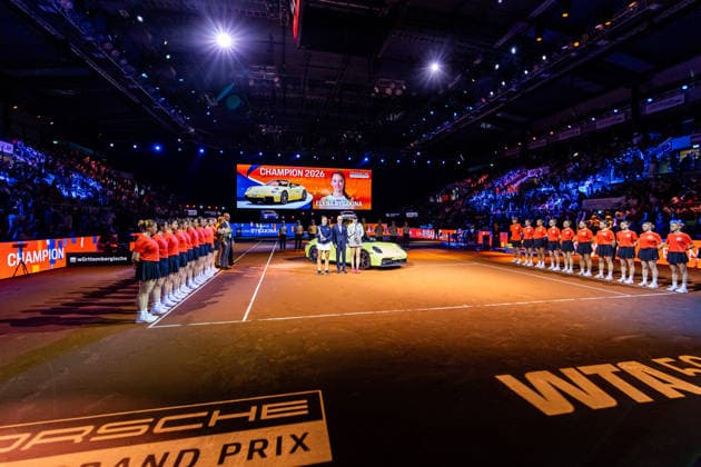 19 04 26 Porsche Tennis Grand Prix Stuttgart Germany, Stuttgart, 19 04 2026, Tennis, Porsche Tennis Grand Prix Stuttgart Elena Rybakina Kazakhstan , cheering
