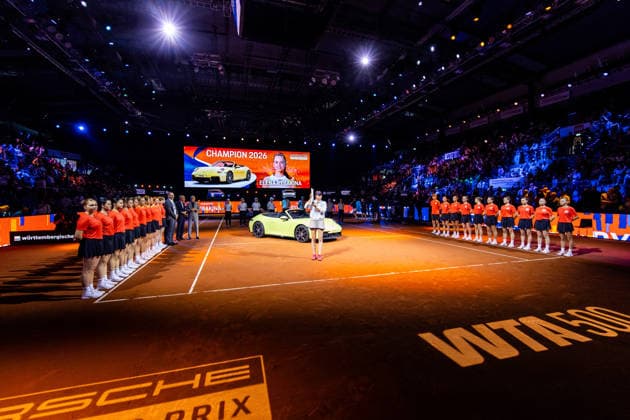 19 04 26 Porsche Tennis Grand Prix Stuttgart Germany, Stuttgart, 19 04 2026, Tennis, Porsche Tennis Grand Prix Stuttgart Elena Rybakina Kazakhstan , cheering