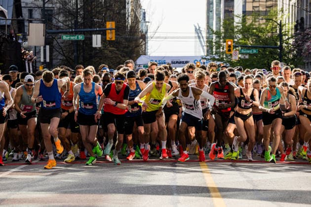 April 19, 2026, Vancouver, British Columbia, Canada: Starting line at the 2026 Vancouver Sun Run Vancouver Canada - ZUMAw171 20260419_znp_w171_003 Copyright: xRyanxWalterxWagnerx
