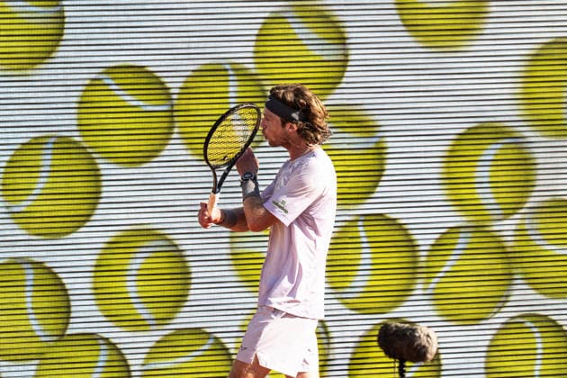 April 19, 2026, Barcelona, Spain: Andrey Rublev ( RUS ) seen in action against Arthur Fils ( FRA ) (Not in picture) during the final of the 2026 Barcelona Open Banc Sabadell. Final of the Barcelona Open Banc Sabadell tennis tournament between Arthur Fils (FRA) and Andrey Rublev (RUS), winning Arthur Fils 6-2 and 7-6 Final Of The Barcelona Open Banc Sabadell Tennis Tournament In Barcelona, Spain - 19 Apr 2026  - ZUMAs197 20260419_aaa_s197_037 Copyright: xRicardxNovellax