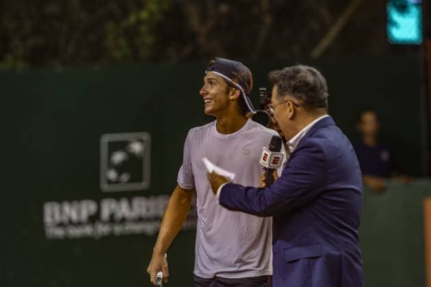 RECORD DATE NOT STATED Juan Miguel Bolivar Idarraga faces Leonardo Storck Franca in the Roland Garros Junior Series final in Sao Paulo. Sao Paulo (SP), 04 19 2026 Tennis Roland-Garros Junior Series SP Juan Miguel Bolivar Idarraga faces Leonardo Storck in the final of the Roland-Garros Junior Series, at the Sociedade Harmonia de Tenis, this Sunday (19).(Foto: Pedro Paulo Diaz Thenews2 imago images) SPO  Copyright: xPedroxPauloxDiazx