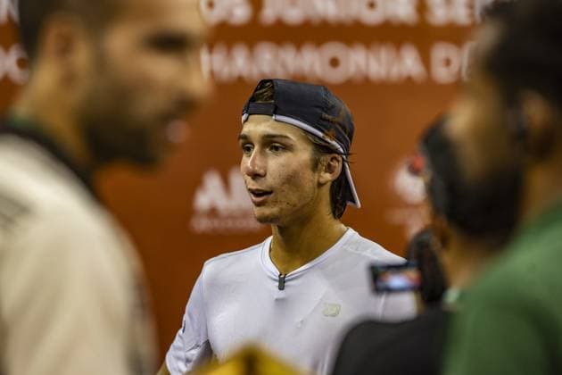 RECORD DATE NOT STATED Juan Miguel Bolivar Idarraga faces Leonardo Storck Franca in the Roland Garros Junior Series final in Sao Paulo. Sao Paulo (SP), 04 19 2026 Tennis Roland-Garros Junior Series SP Juan Miguel Bolivar Idarraga faces Leonardo Storck in the final of the Roland-Garros Junior Series, at the Sociedade Harmonia de Tenis, this Sunday (19).(Foto: Pedro Paulo Diaz Thenews2 imago images) SPO  Copyright: xPedroxPauloxDiazx