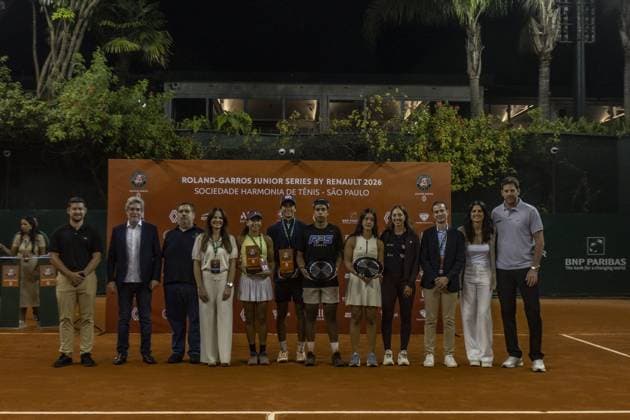 RECORD DATE NOT STATED Juan Miguel Bolivar Idarraga faces Leonardo Storck Franca in the Roland Garros Junior Series final in Sao Paulo. Sao Paulo (SP), 04 19 2026 Tennis Roland-Garros Junior Series SP Juan Miguel Bolivar Idarraga faces Leonardo Storck in the final of the Roland-Garros Junior Series, at the Sociedade Harmonia de Tenis, this Sunday (19).(Foto: Pedro Paulo Diaz Thenews2 imago images) SPO  Copyright: xPedroxPauloxDiazx