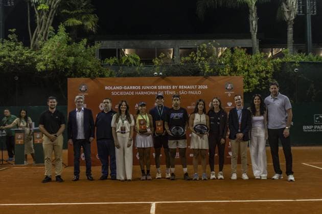 RECORD DATE NOT STATED Juan Miguel Bolivar Idarraga faces Leonardo Storck Franca in the Roland Garros Junior Series final in Sao Paulo. Sao Paulo (SP), 04 19 2026 Tennis Roland-Garros Junior Series SP Juan Miguel Bolivar Idarraga faces Leonardo Storck in the final of the Roland-Garros Junior Series, at the Sociedade Harmonia de Tenis, this Sunday (19).(Foto: Pedro Paulo Diaz Thenews2 imago images) SPO  Copyright: xPedroxPauloxDiazx