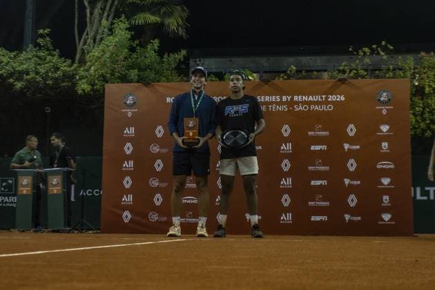 RECORD DATE NOT STATED Juan Miguel Bolivar Idarraga faces Leonardo Storck Franca in the Roland Garros Junior Series final in Sao Paulo. Sao Paulo (SP), 04 19 2026 Tennis Roland-Garros Junior Series SP Juan Miguel Bolivar Idarraga faces Leonardo Storck in the final of the Roland-Garros Junior Series, at the Sociedade Harmonia de Tenis, this Sunday (19).(Foto: Pedro Paulo Diaz Thenews2 imago images) SPO  Copyright: xPedroxPauloxDiazx