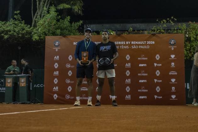 RECORD DATE NOT STATED Juan Miguel Bolivar Idarraga faces Leonardo Storck Franca in the Roland Garros Junior Series final in Sao Paulo. Sao Paulo (SP), 04 19 2026 Tennis Roland-Garros Junior Series SP Juan Miguel Bolivar Idarraga faces Leonardo Storck in the final of the Roland-Garros Junior Series, at the Sociedade Harmonia de Tenis, this Sunday (19).(Foto: Pedro Paulo Diaz Thenews2 imago images) SPO  Copyright: xPedroxPauloxDiazx