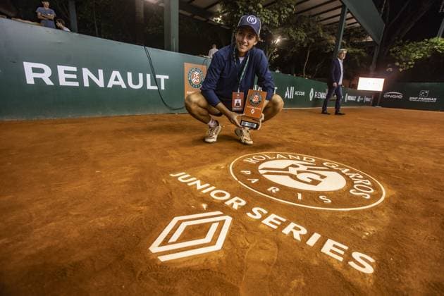 RECORD DATE NOT STATED Juan Miguel Bolivar Idarraga faces Leonardo Storck Franca in the Roland Garros Junior Series final in Sao Paulo. Sao Paulo (SP), 04 19 2026 Tennis Roland-Garros Junior Series SP Juan Miguel Bolivar Idarraga faces Leonardo Storck in the final of the Roland-Garros Junior Series, at the Sociedade Harmonia de Tenis, this Sunday (19).(Foto: Pedro Paulo Diaz Thenews2 imago images) SPO  Copyright: xPedroxPauloxDiazx
