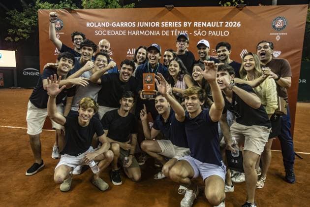 RECORD DATE NOT STATED Juan Miguel Bolivar Idarraga faces Leonardo Storck Franca in the Roland Garros Junior Series final in Sao Paulo. Sao Paulo (SP), 04 19 2026 Tennis Roland-Garros Junior Series SP Juan Miguel Bolivar Idarraga faces Leonardo Storck in the final of the Roland-Garros Junior Series, at the Sociedade Harmonia de Tenis, this Sunday (19).(Foto: Pedro Paulo Diaz Thenews2 imago images) SPO  Copyright: xPedroxPauloxDiazx
