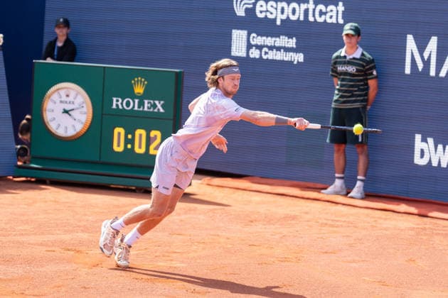 Final of the Barcelona Open Banc Sabadell tennis tournament in Barcelona, Spain - 19 Apr 2026 Final of the Barcelona Open Banc Sabadell tennis tournament in Barcelona, Spain - 19 Apr 2026 Andrey Rublev RUS seen in action against Arthur Fils FRA Not in picture during the final of the 2026 Barcelona Open Banc Sabadell. Final of the Barcelona Open Banc Sabadell tennis tournament between Arthur Fils FRA and Andrey Rublev RUS, winning Arthur Fils 6-2 and 7-6 2. Barcelona Spain Copyright: xRicardxNovellax xSOPAxImagesx RNOVELLA_0003 Barcelona Spain Copyright: xIMAGO RicardxNovellax xSOPAxImagesx RNOVELLA_0003