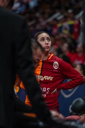 Zaragoza, Spain. 19 April 2026. Berna Sahin (Galatasaray) bench portrait during EuroLeague Women Final Six 2026 Final game between Fenerbahce and Galatasaray Zaragoza Zaragoza Spain Copyright: xNanoxCalvox NN-EuroleagueFinal-C-154