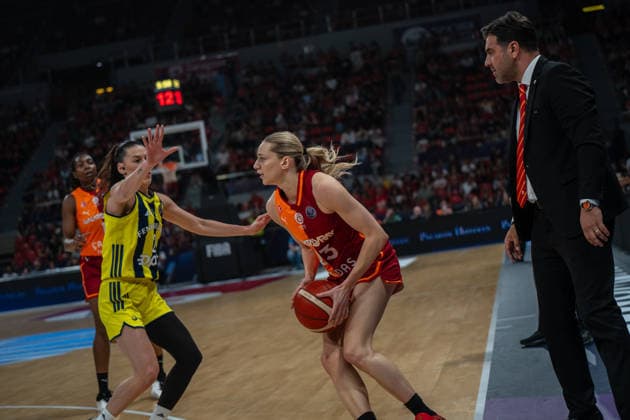 Zaragoza, Spain. 19 April 2026. Marine Johannes (Galatasaray) during EuroLeague Women Final Six 2026 Final game between Fenerbahce and Galatasaray Zaragoza Zaragoza Spain Copyright: xNanoxCalvox NN-EuroleagueFinal-C-52