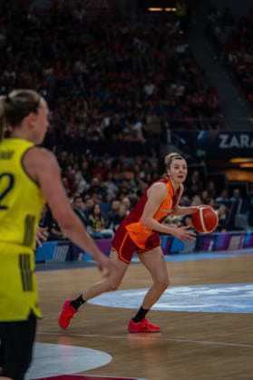 Zaragoza, Spain. 19 April 2026. Elif Bayram (Galatasaray) during EuroLeague Women Final Six 2026 Final game between Fenerbahce and Galatasaray Zaragoza Zaragoza Spain Copyright: xNanoxCalvox NN-EuroleagueFinal-C-75