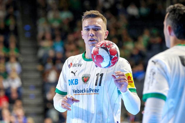19 04 2026, xsscx, Handball, DHB Pokal Lidl Final4, Match for 3rd place, TBV Lemgo Lippe SC Magdeburg, Season 2025 2026 Men, Lanxess Arena, Cologne Lasse Andersson Füchse Berlin 11 Photo xSandraxScherningxPressefotoKochx North Rhine-Westphalia Germany