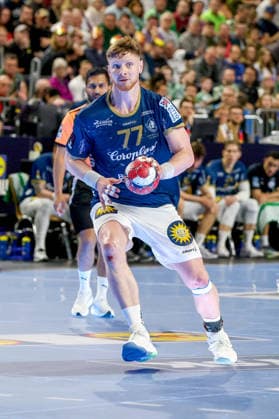 19 04 2026, xsscx, Handball, DHB Pokal Lidl Final4, Final, Füchse Berlin Bergischer HC, Season 2025 2026 Men, Lanxess Arena, Cologne Johannes Wasielewski Bergischer HC 77 Photo xSandraxScherningxPressefotoKochx North Rhine-Westphalia Germany