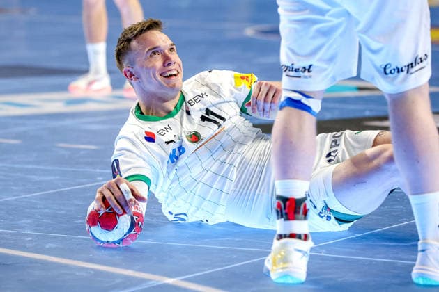 19 04 2026, xsscx, Handball, DHB Pokal Lidl Final4, Match for 3rd place, TBV Lemgo Lippe SC Magdeburg, Season 2025 2026 Men, Lanxess Arena, Cologne Lasse Andersson Füchse Berlin 11 Photo xSandraxScherningxPressefotoKochx North Rhine-Westphalia Germany