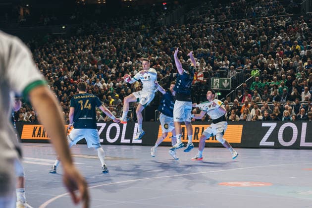 19 4 2026, Handball, Lidl, Final Four, Final, Final, Cologne, Lanxess Arena, Bergischer HC, Füchse Berlin, 2026 Andersson, Lasse Bredekjaer Berlin will defend Lanxess Arena, Cologne North Rhine-Westphalia Germany P1026251-2