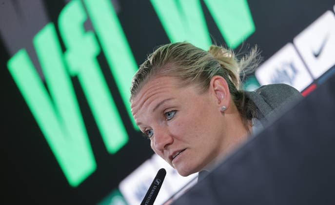 Football, Women, Season 2025 2026, 1 League, Google Womens Bundesliga, VfL Wolfsburg , Press conference with Alexandra Popp VfL Wolfsburg DFL REGULATES PROHIBIT ANY USE OF PHOTOGRAPHS AS IMAGE SEQUENCES AND OR QUASI VIDEO