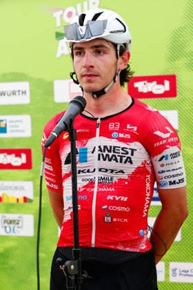 CYCLING - Tour of the Alps 2026 INNSBRUCK,AUSTRIA,20.APR.26 - CYCLING - Tour of the Alps, stage 1, Innsbruck - Innsbruck. Image shows Tommaso Dati (ITA TEAM UKYO) during an interview.  GEPAxpictures xMarkoxVulic