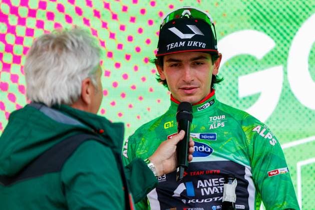CYCLING - Tour of the Alps 2026 INNSBRUCK,AUSTRIA,20.APR.26 - CYCLING - Tour of the Alps, stage 1, Innsbruck - Innsbruck. Image shows Tommaso Dati (ITA TEAM UKYO) during an interview.  GEPAxpictures xMarkoxVulic