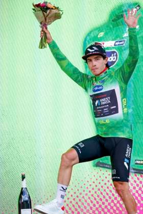 CYCLING - Tour of the Alps 2026 INNSBRUCK,AUSTRIA,20.APR.26 - CYCLING - Tour of the Alps, stage 1, Innsbruck - Innsbruck. Image shows the rejoicing of Tommaso Dati (ITA TEAM UKYO).  GEPAxpictures xMarkoxVulic