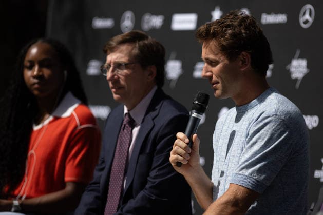 Presentation Of The Mutua Madrid Open 2026, Casper Ruud, Norwegian tennis player and current Mutua Madrid Open champion, speaks during the presentation of the Mutua Madrid Open 2026, which will be held at La Caja Magica in Madrid, Spain, on April 20 2026. Madrid Spain  Copyright: xDavidxCanalesx originalFilename:canalescarvajal-presenta260420_np0TO.jpg
