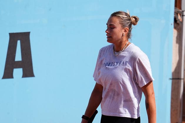 April 20, 2026, Madrid, Madrid, Spain: Aryna Sabalenka of Belarus practices during the Mutua Madrid Open 2026, ATP, Tennis Herren Masters 1000 and WTA, Tennis Damen 1000, at La Caja Magica on April 20, 2026 in Madrid, Spain. Mutua Madrid Open 2026 - Day 1 - ZUMAa181 20260420_zaa_a181_077 Copyright: xDennisxAgyemanx