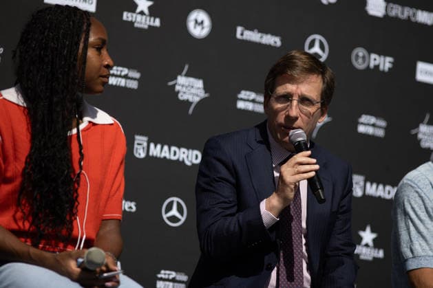 Presentation of the Mutua Madrid Open 2026 in Madrid, Spain - 20 Apr 2026 José Luis Martínez-Almeida, Mayor of Madrid, speaks during the presentation of the Mutua Madrid Open 2026, which will be held from from April 20th to May 3rd at La Caja Mágica in Madrid. Madrid Spain Copyright: xDavidxCanalesx xSOPAxImagesx DCPresentacionMutuaMadrid260420-38