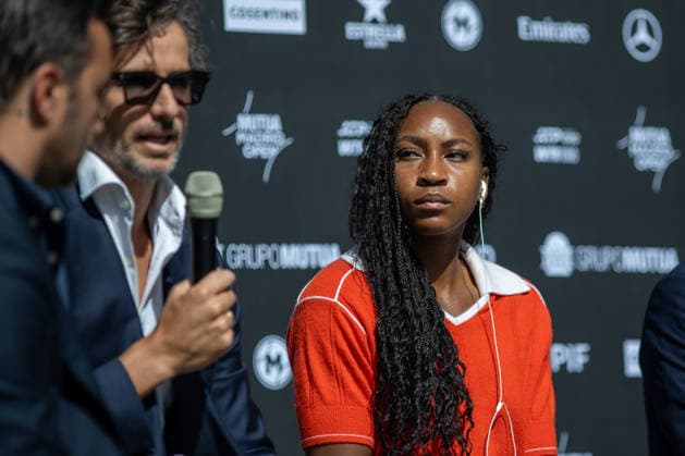 Presentation of the Mutua Madrid Open 2026 in Madrid, Spain - 20 Apr 2026 Cori Dionne Coco Gauff, American tennis player, attends the presentation of the Mutua Madrid Open 2026, which will be held from from April 20th to May 3rd at La Caja Mágica in Madrid. Madrid Spain Copyright: xDavidxCanalesx xSOPAxImagesx DCPresentacionMutuaMadrid260420-47